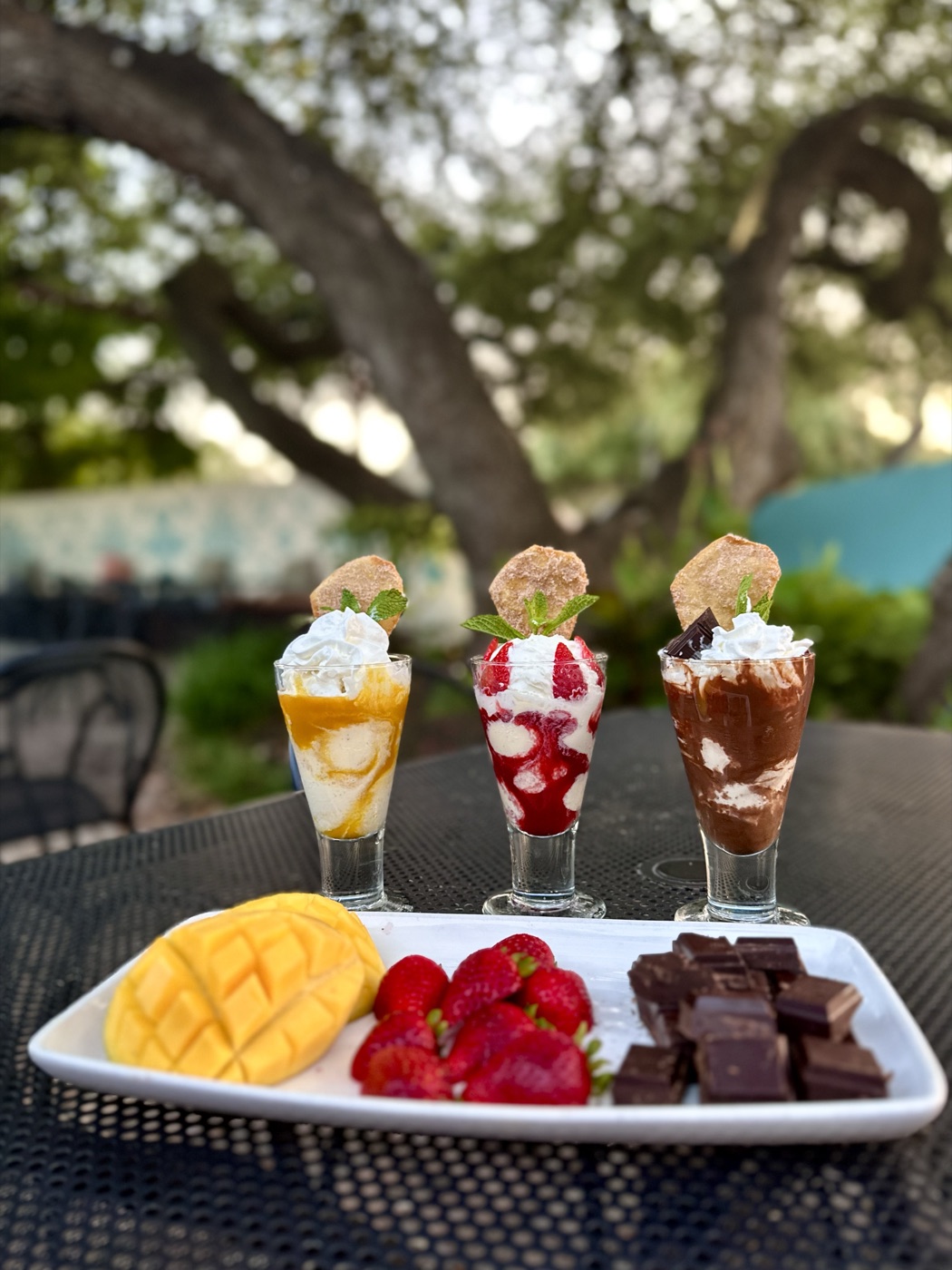 Ice cream parfaits from Manuel's scratch dessert menu