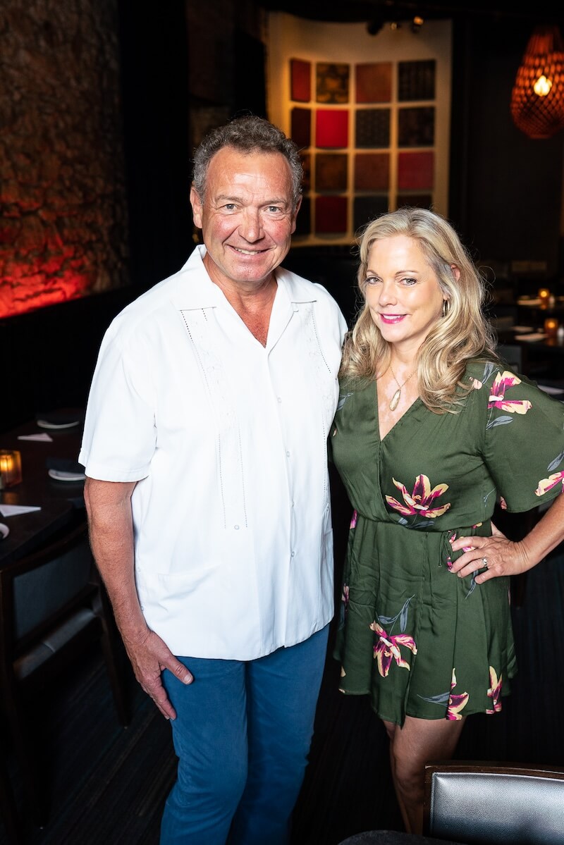Owners Jennifer McNevin and Greg Koury in the dining room at Manuel's