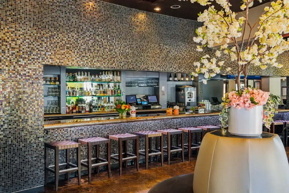 The bar at Manuel's, ready for a private gathering
