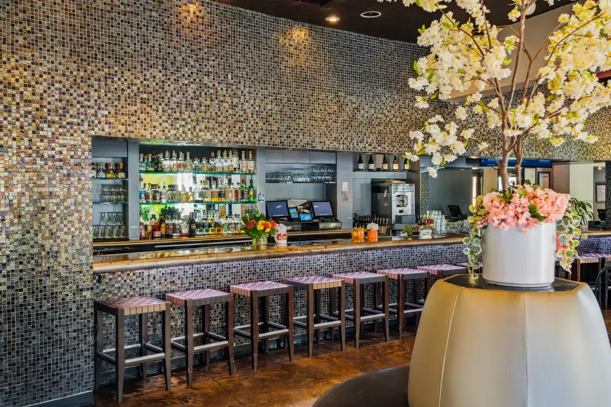 The bar at Manuel's, ready for a private gathering