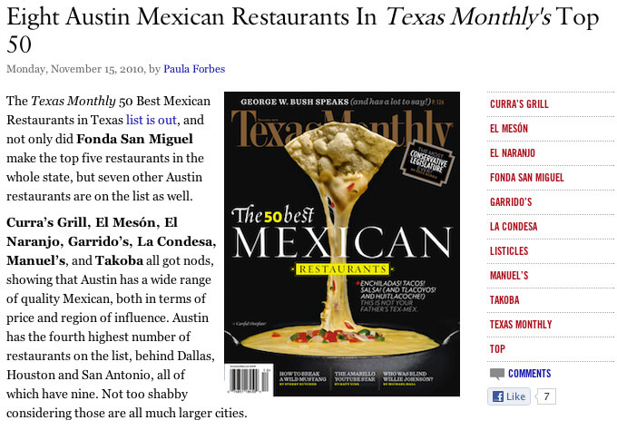 Best Mexican Restaurants In Texas